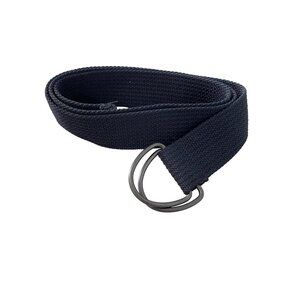 Woven D Ring Belt Size 34 Navy Blue Adjustable Fit Strap Poly Utility Workwear